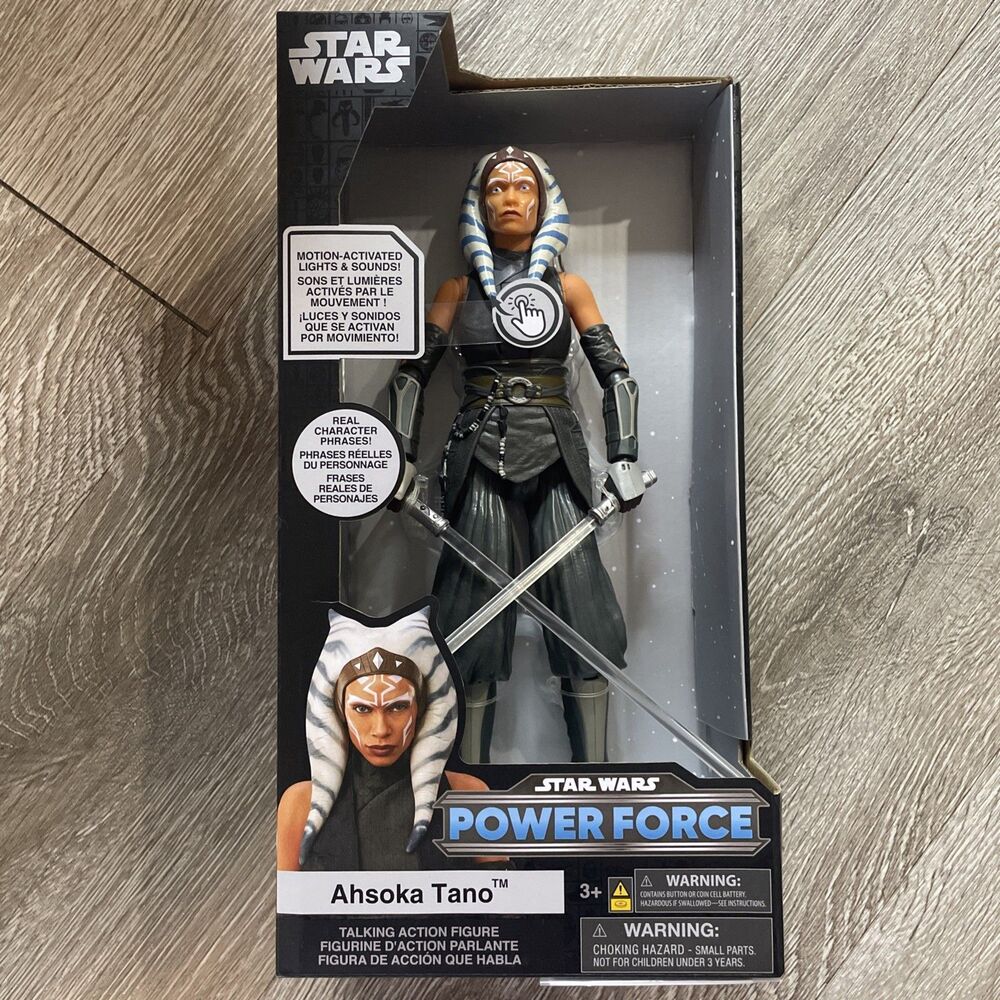 Star Wars Ahsoka Tano Power Force Lights Sound Action Figure Toy NEW Disney Park